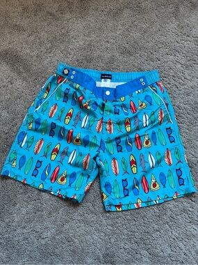 Andy & Evan Bright Blue Mens Swim Trunks
